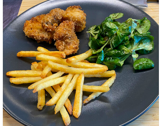 Backhendl mit Voglsalat